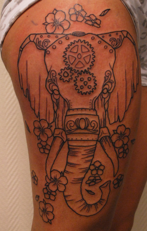 26 Amazing Steampunk Tattoos For Men and Women amazing elephant steampunk tattoos