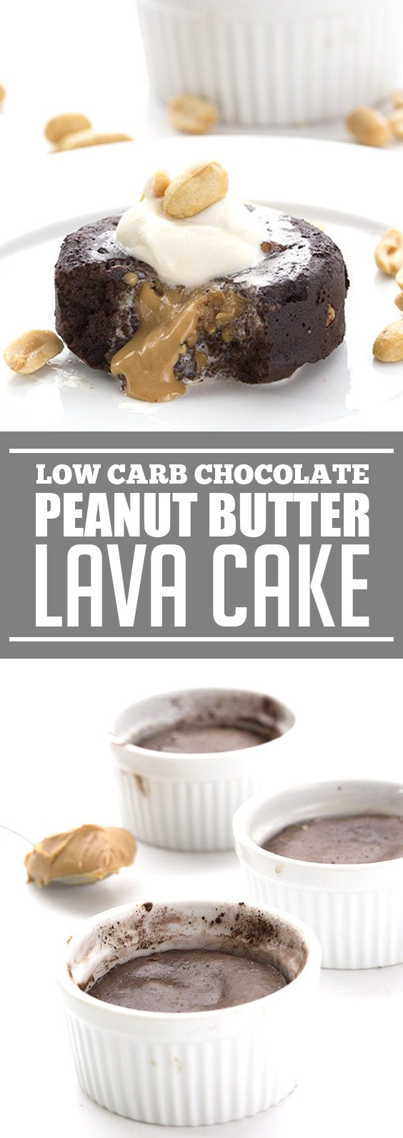 Low Carb Chocolate Peanut Butter Lava Cake #lowcarb #lavacake ...