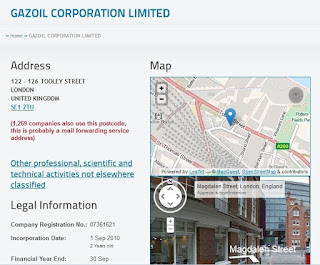 Газоіл корпорейшн лімітед, Gazoil Corporation Limited, Tooley Street