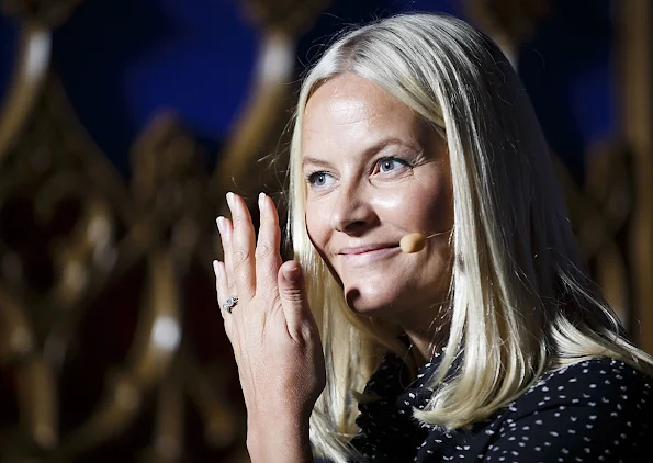 Crown Princess Mette-Marit of Norway and author Lars Joachim Grimstad