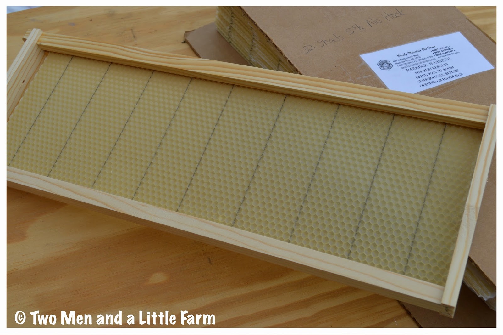 Two Men and a Little Farm PARTS OF A BEEHIVE AND WAX FOUNDATION