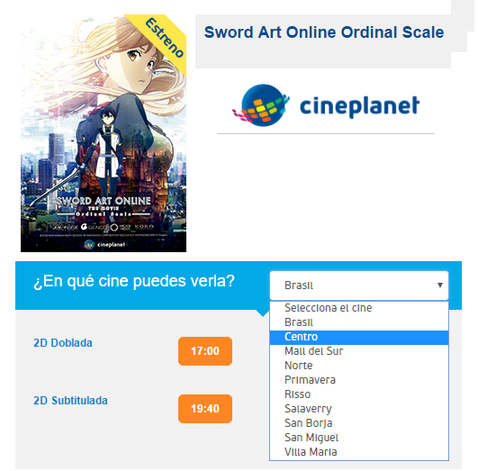 Resumen de la película Sword Art Online Ordinal Scale