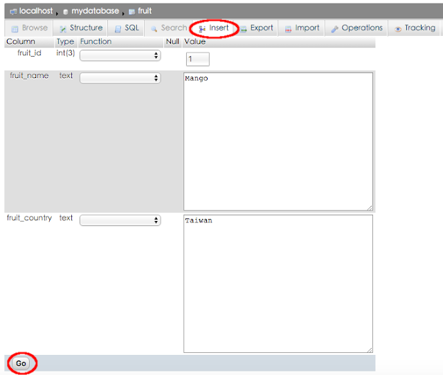 Study Raspberry Pi phpMyAdmin Create a new database and its contents