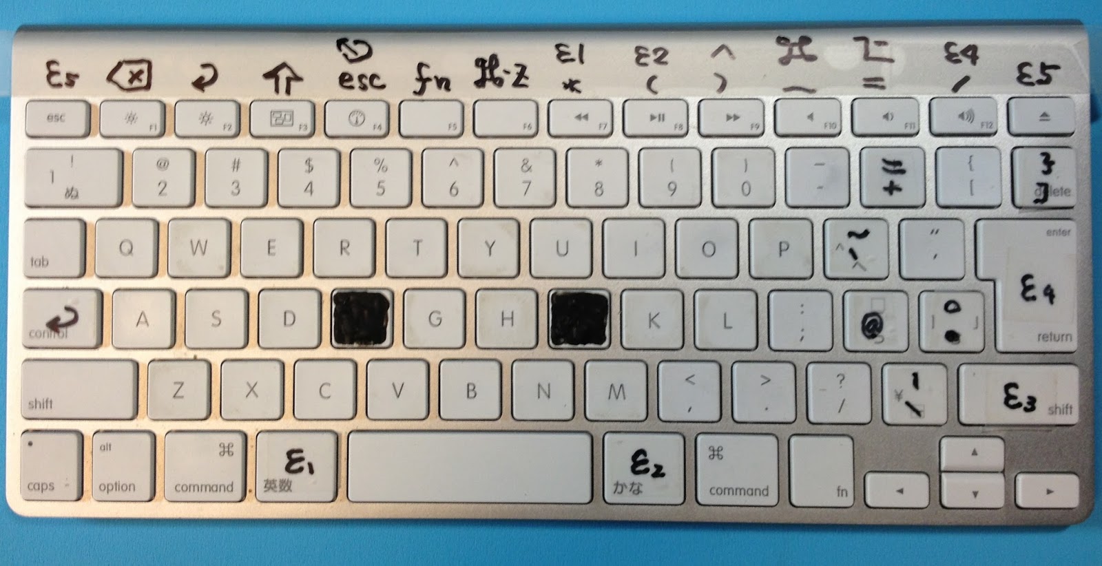 mNeji's experiments normal Apple Wireless Keyboard with US flaivor