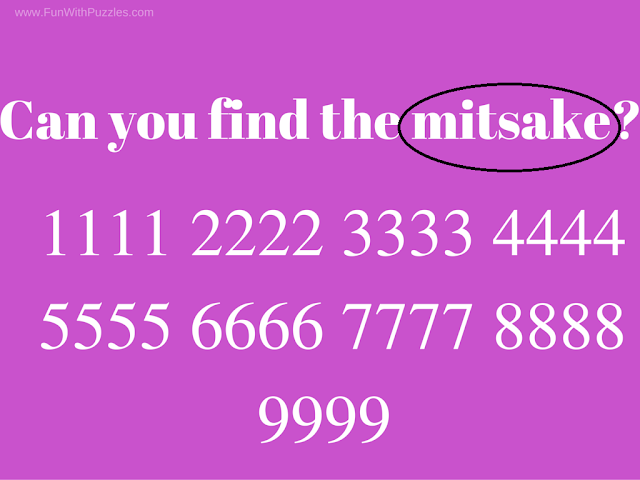 Brain Teaser to find mistake in picture solution