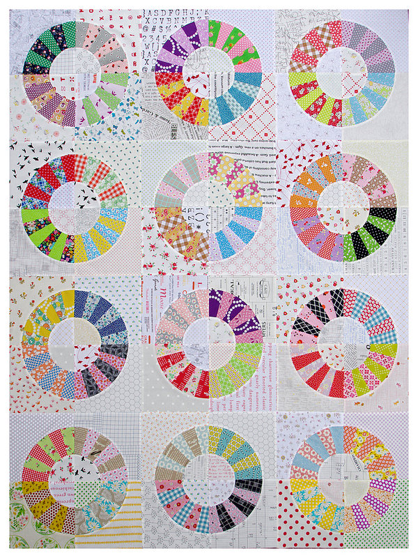 Color Wheel Block Quilt II - A Variation | Pattern and Tutorial available | Red Pepper Quilts 2015