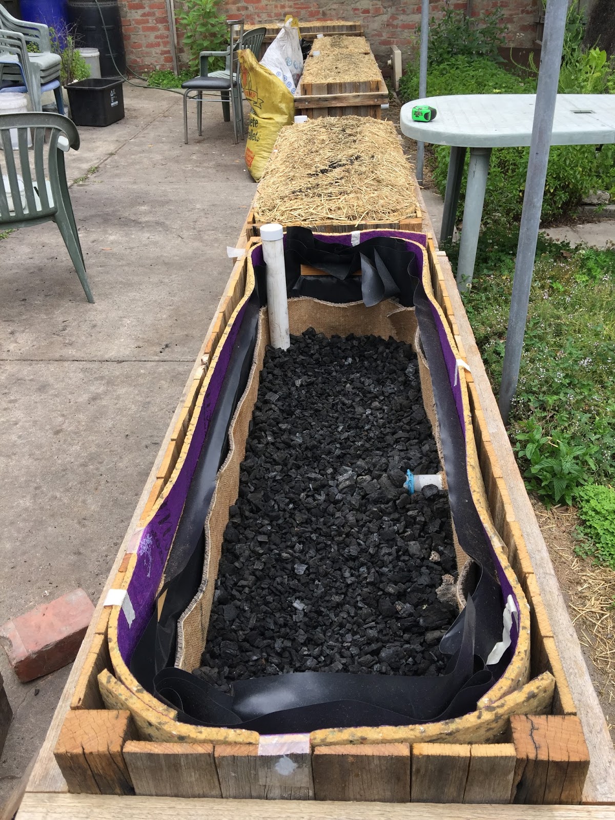 Nedly on his Treadly Wicking Bed Construction