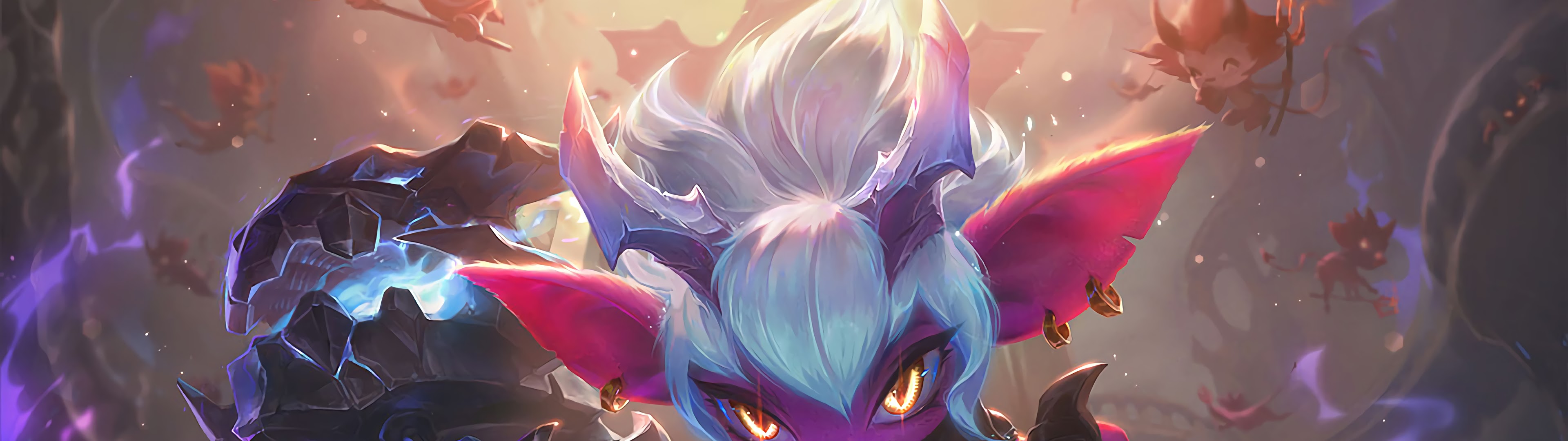 Little Demon Tristana, Splash Art, LoL, 4K, 86 Wallpaper PC Desktop