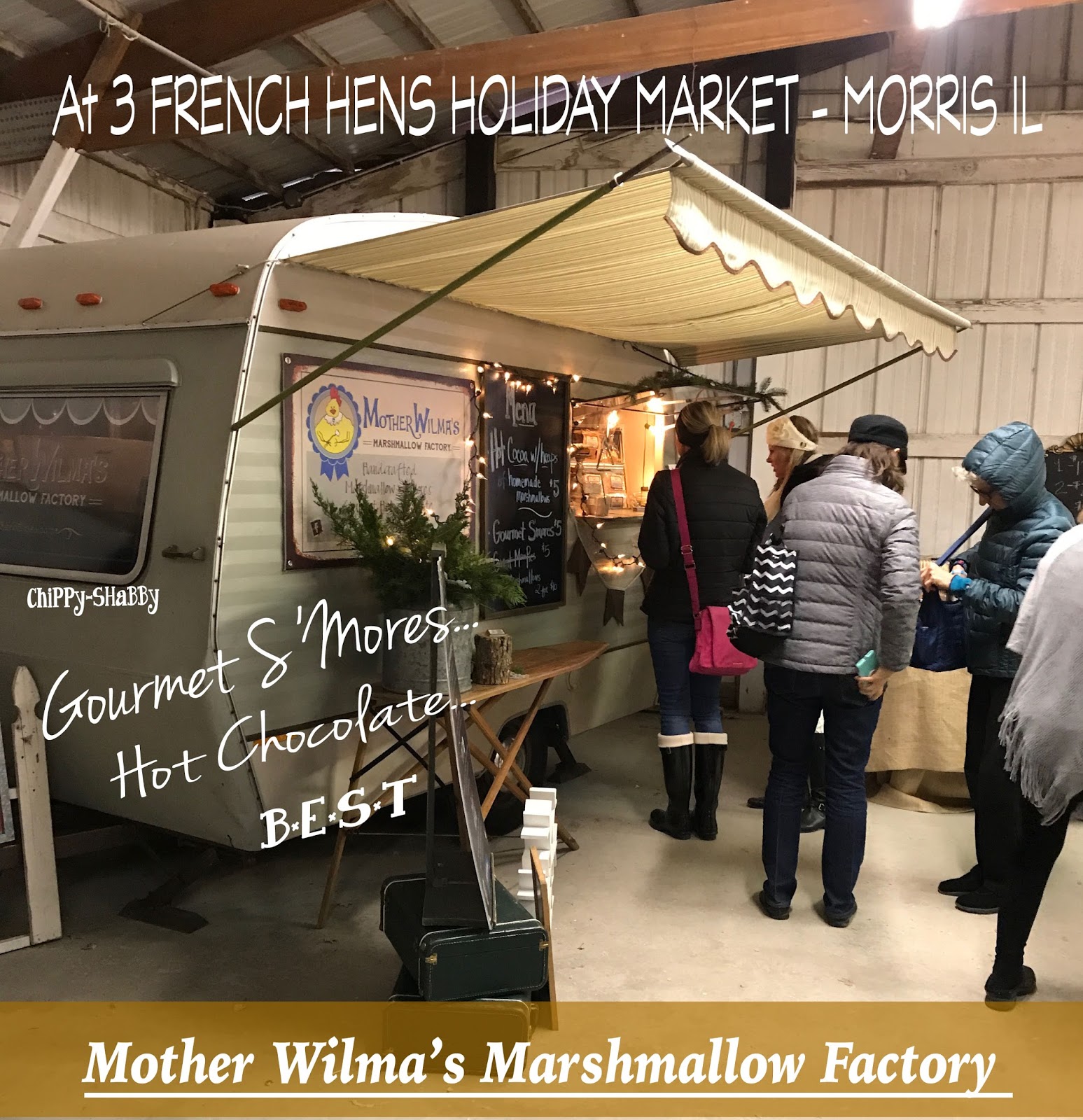 ChiPPy! SHaBBy! 3 French Hens HoLiDay Market Morris IL