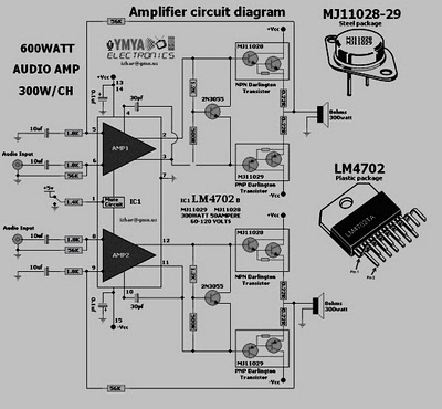 Schematic Power Amplifier 500 Watt | Circuit Diagram Images 1000 watts power amplifier schematic diagrams 