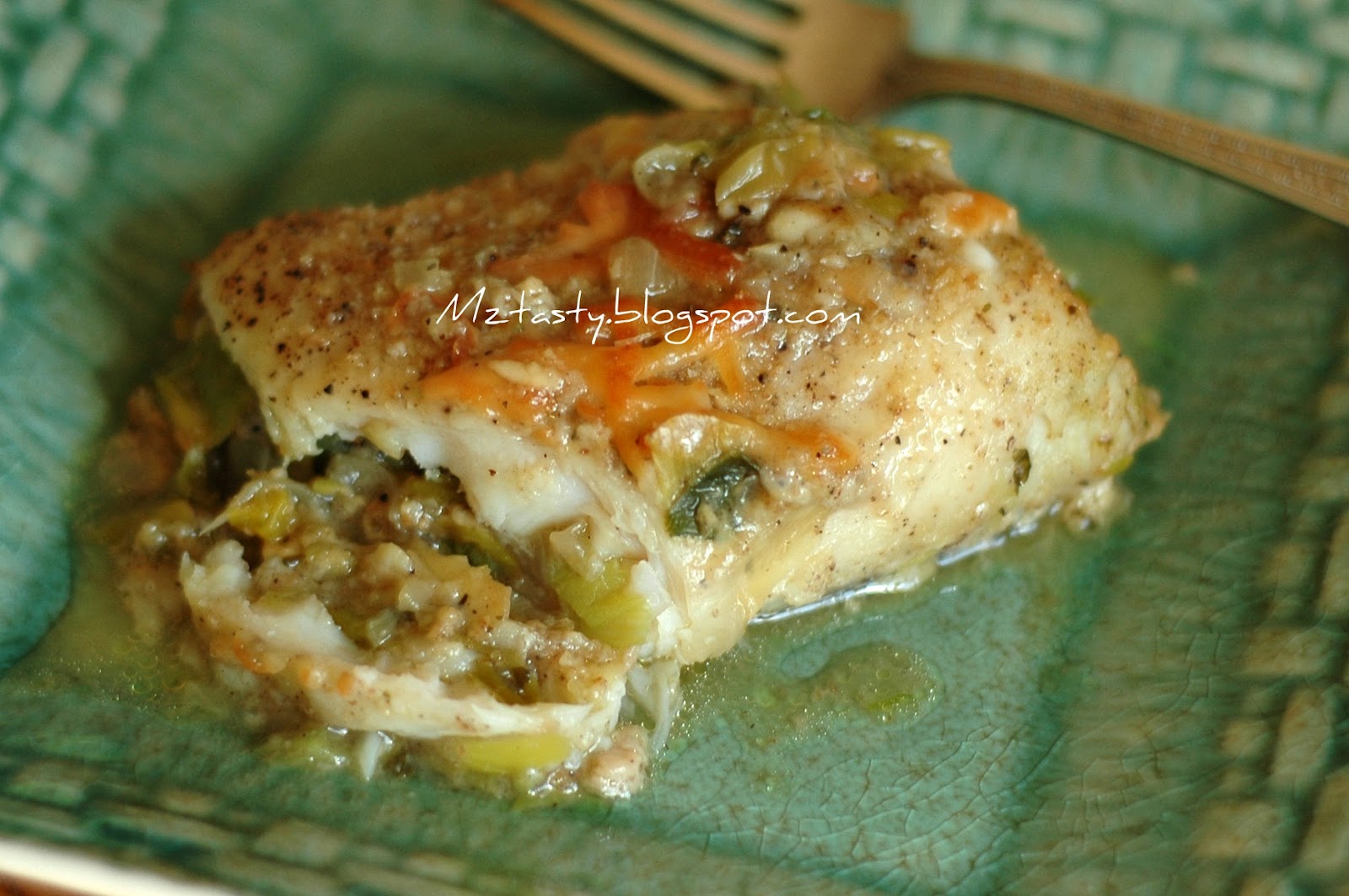 MzTasty's Kitchen, Savor The Flavor Parmesan Baked Fish with Onion and