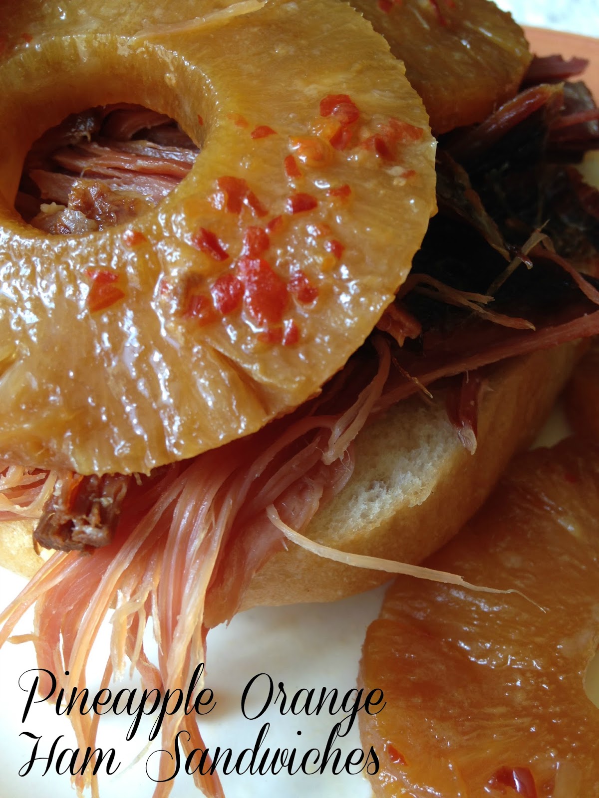 Turnips 2 Tangerines {Easy} PineappleOrange Ham Sandwiches