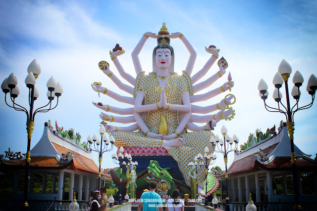  Wat Plai Laem is a Buddhist temple on the resort island of Ko Samui, Thailand. Like the nearby Wat Phra Yai, or Big Buddha Temple, Samui Attraction