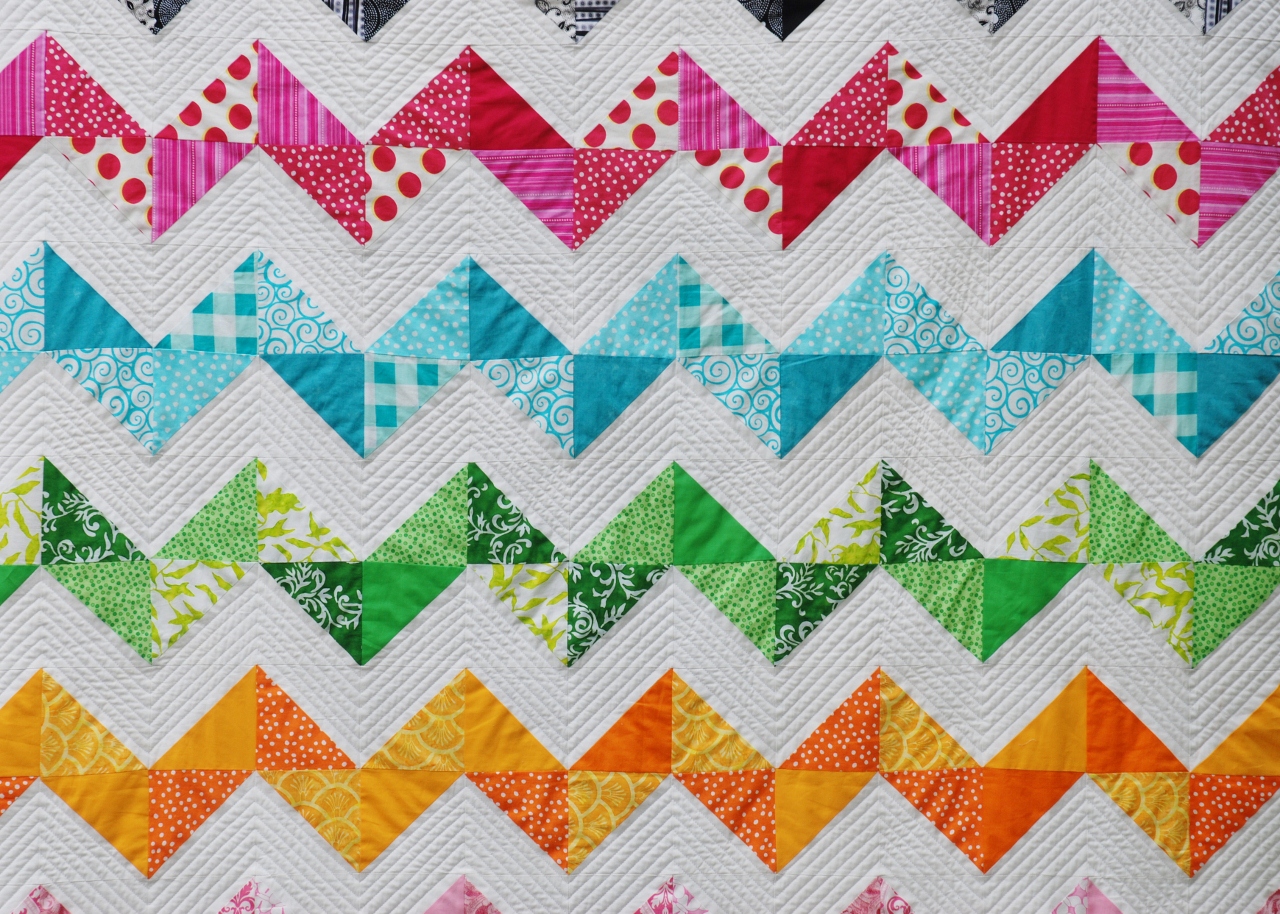 Completed Large Zig Zag Quilt