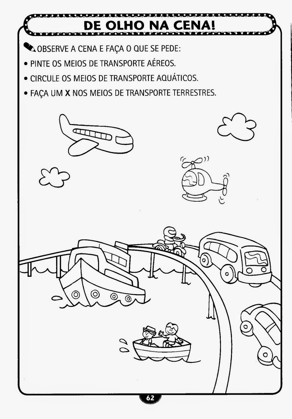 Semana do Trânsito - Atividades sobre trânsito e meios de transporte