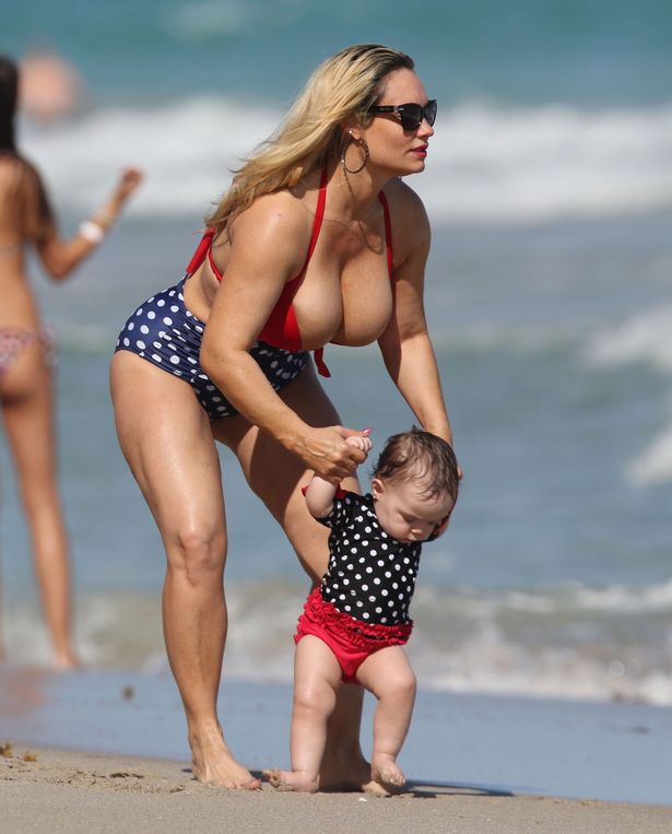 Coco Austin Flaunts Amazing Figure With Daughter In Matching Swimsuit On Th...