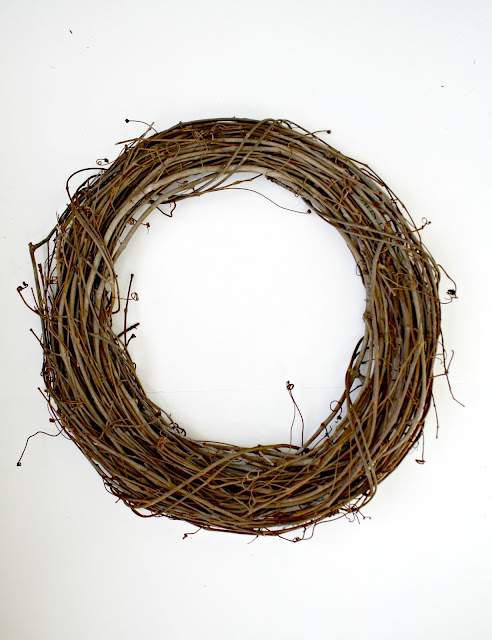 Grapevine wreath made over for each season