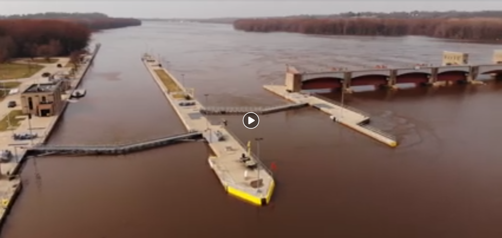 Industrial History Mississippi Lock and Dam 13 near Fulton, IL