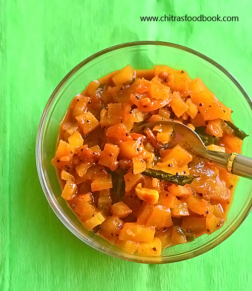 Raw Papaya Pickle Instant Green Papaya Sweet And Sour Pickle Recipe Chitra S Food Book