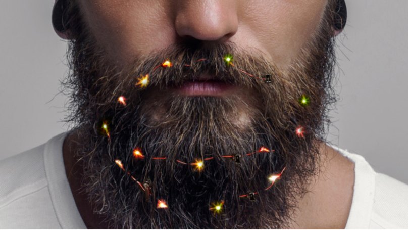 Amazing Christmas Fairy Lights For Beards For Those Who Truly Like To Be Festive