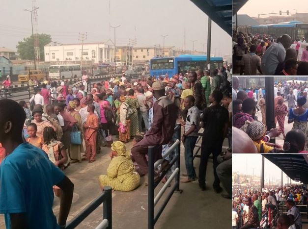 Image result for Hundred of Commuters stranded in Ikorodu