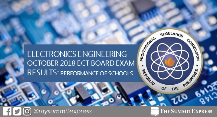 October 2018 Electronics Technician ECT board exam result: performance of schools