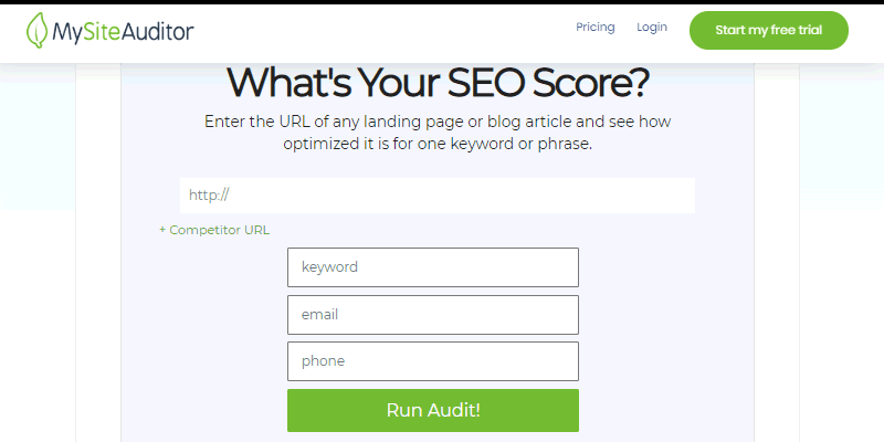 MySiteAuditor is a powerful SEO audit tool