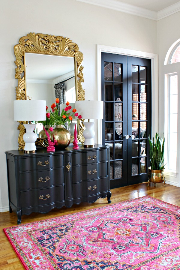 Why choosing to use black interior doors in your home can make your space feel brighter and more chic in any room of your home. | via MonicaWantsIt.com