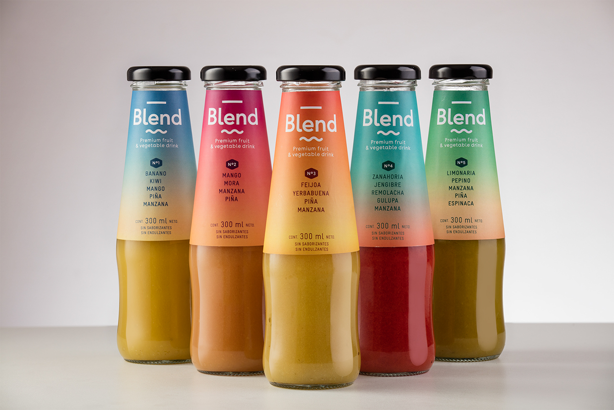 Blend - Premium Fruit & Vegetable Drink on Packaging of ...