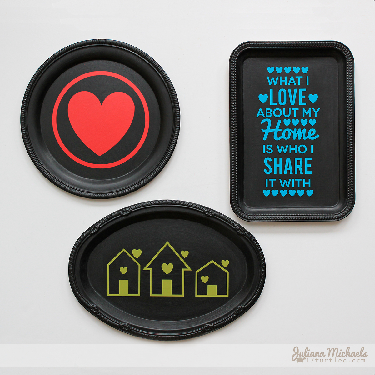 Dollar Tree Trays Wall Decor by Juliana Michaels featuring SRM Stickers Adhesive Vinyl 