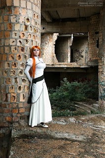 Bleach Cosplay Costumes: Busty Bleach Arrancar Orihime Inoue Cosplay Girl