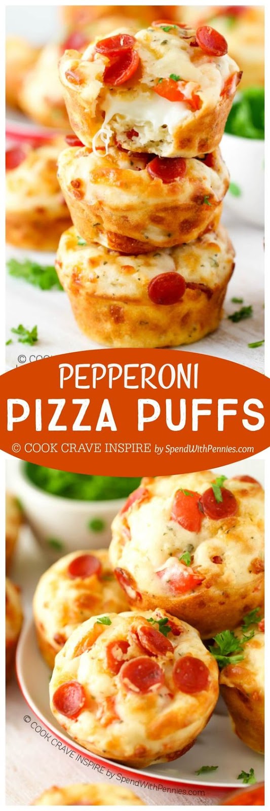 EASY CHEESY PEPPERONI PIZZA PUFFS