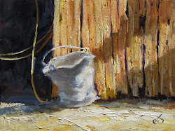 barn weathered wood oil brown painting fine tom 6x8 americana artist palette painters knife international