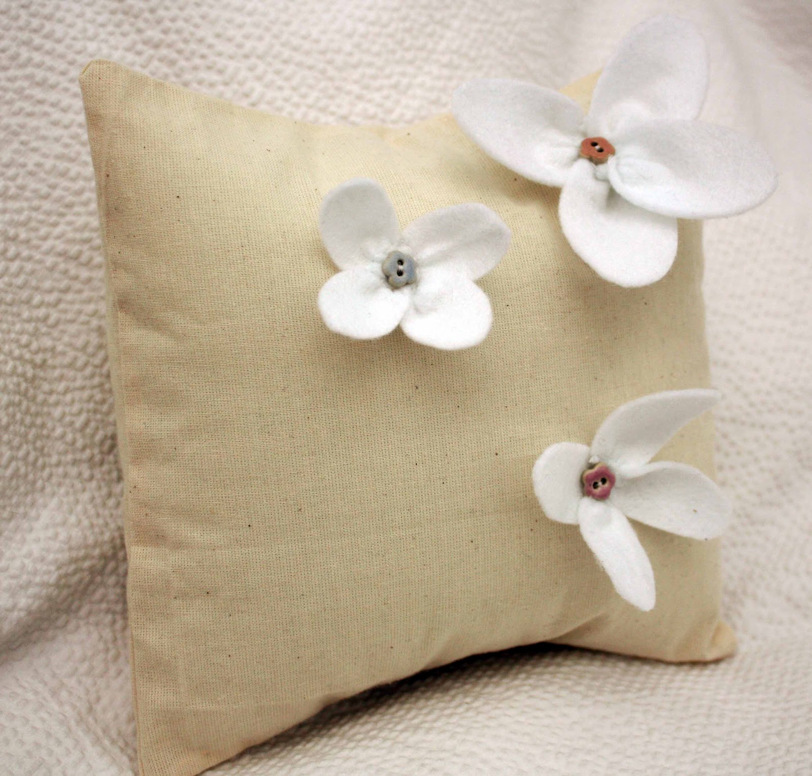 ButtonMad Flower Embellished Cushion Cover