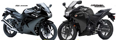 Banyan dusin Synes godt om all about motor and car: Comparison of Kawasaki Ninja 250R vs Honda CBR 250R,  Specification, Test, Price