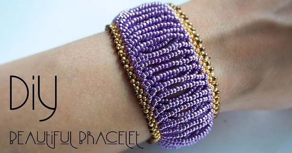 How to make bead bracelet with gold beads Easy Diy