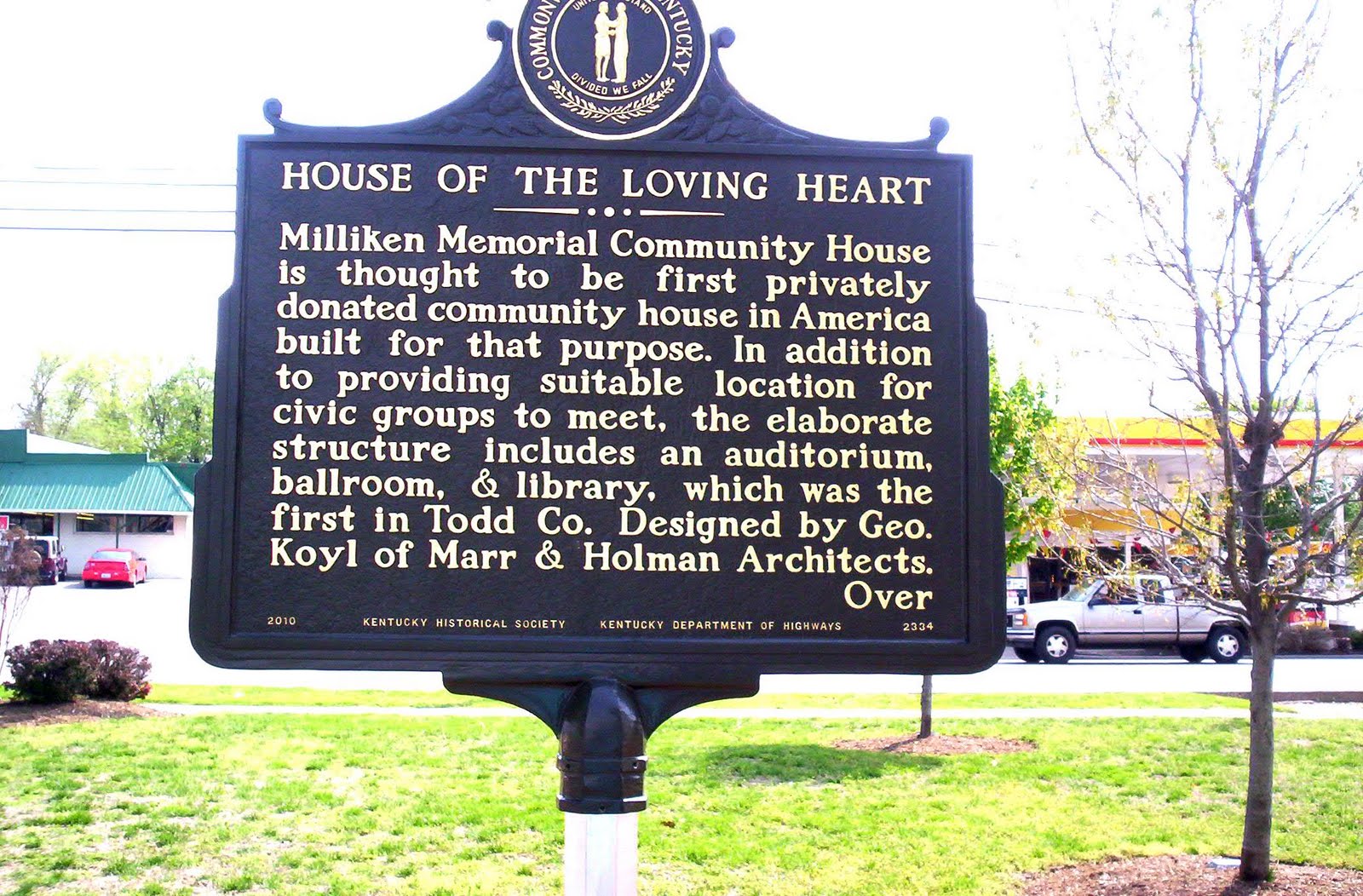 TODDCOUNTYKENTUCKYHISTORICMARKERSAMERICA COMMUNITY HOUSE HISTORIC