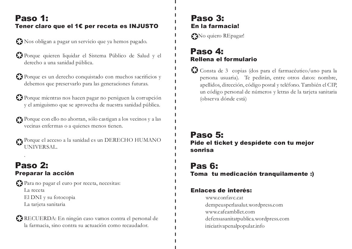 CGT MAD BARAJAS: Guía fácil para no pagar el 1€ por receta