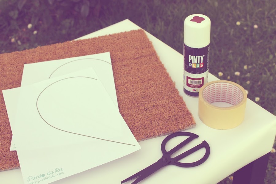 Felpudo corazón Materiales