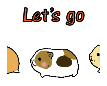 LINE Creators' Stickers - Animated lovely guinea pigs Example with GIF