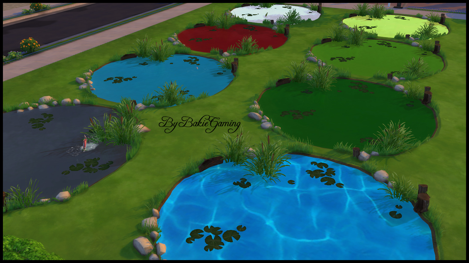Sims 4 CC's The Best Colorful Ponds by Bakie