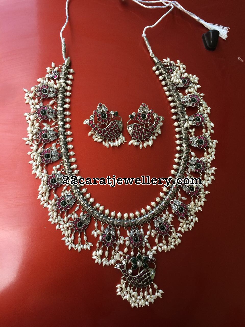 92.5 Silver Oxidized Necklace - Jewellery Designs