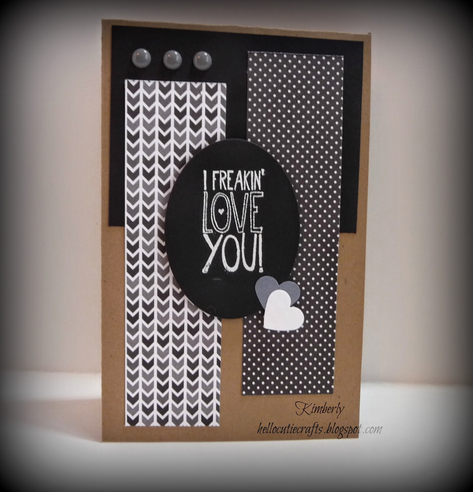 Kimberly's Crafty Spot: Black and White Anniversary card