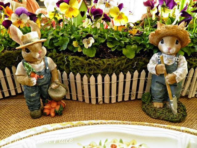 Comes Peter Cottontail Tablescape, Easter, Domestications, bunnies