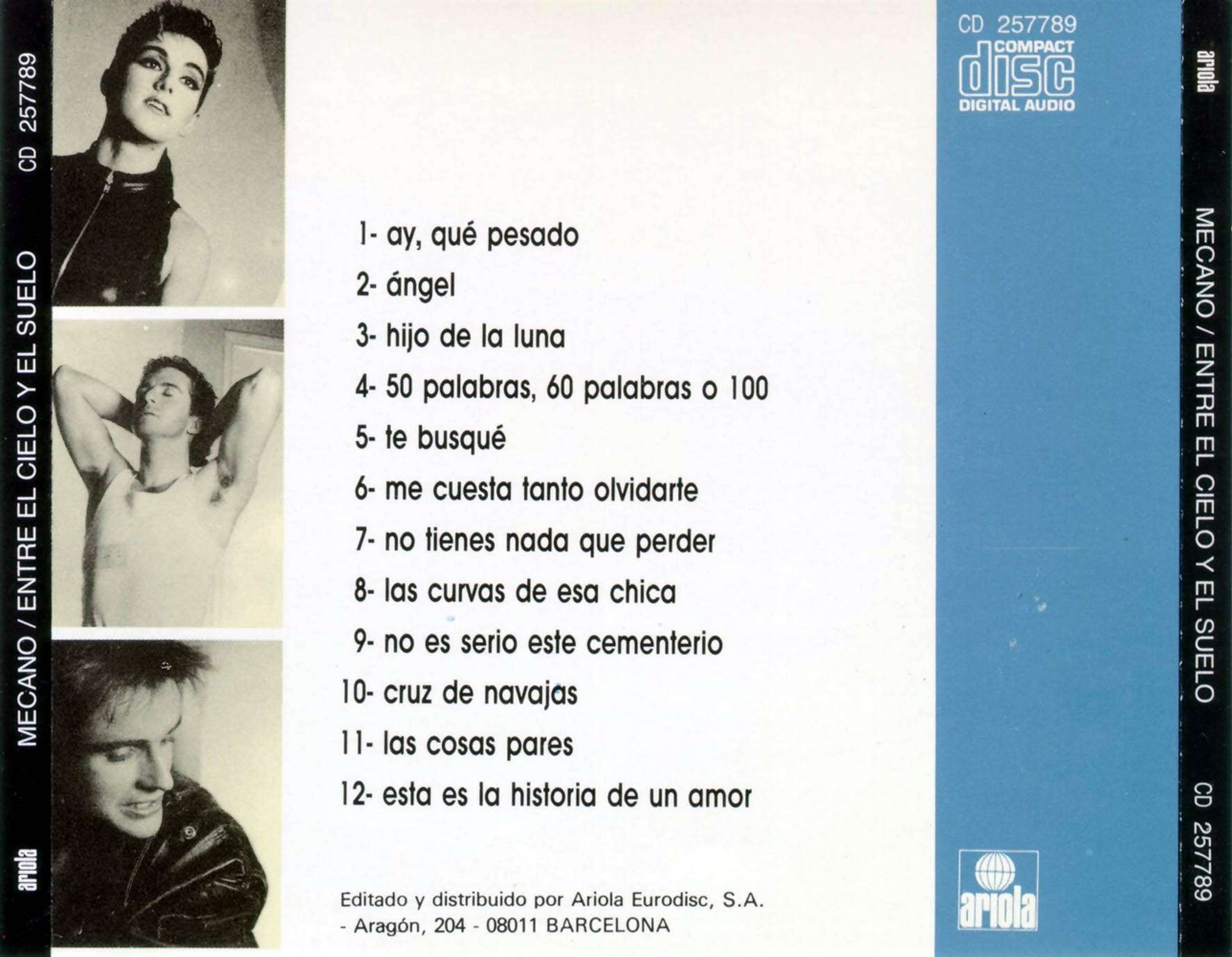 Los 90 En MP3 II Mecano Entre El Cielo Y El Suelo (CD Album 1986) Los 90 En MP3 II Mecano Entre El Cielo Y El Suelo (CD Album 1986)