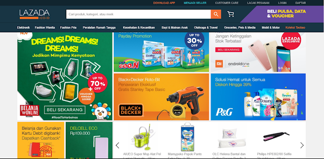 Cara Belanja Online di situs Lazada