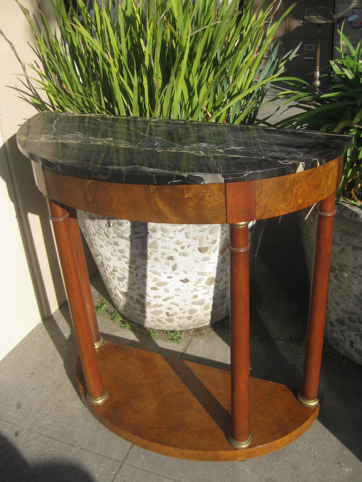 UHURU FURNITURE & COLLECTIBLES SOLD Hall Table with Italian Marble Top 115