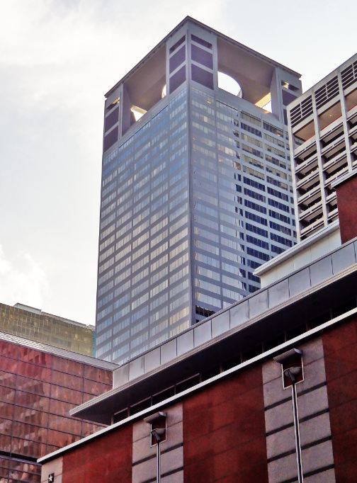 Houston in Pics 1111 Louisiana Office Building CenterPoint Energy Plaza at Dusk