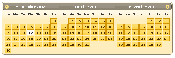 Change Position Of Current Month In Multi Month JQuery UI Calendar 