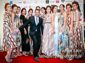 Panos Apergis and the models of his fashion show Spring-Summer 2018 at Athens Exclusive Designers Week